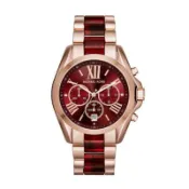 『Marc Jacobs旗艦店』美國代購 MK6270 Michael Kors 玫瑰金酒紅羅馬時尚三眼腕錶｜100%全新正品｜
