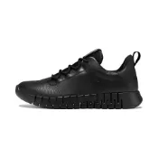 (店+)【ecco】52522401001 ecco愛步 靈動系列 牛皮革 厚底百搭 輕便透氣防水 低幫 生活休閒鞋 男款 黑色