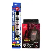 【UP 雅柏】單顯示微電腦控溫器 1000W+MR 450W回復式石英加溫管(魚缸溫度控制/雙感應器 D994+水回石450W)