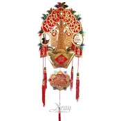 X射線 精緻禮品 金錢樹宮燈吊飾，春節/過年佈置/羊年/掛飾/吊飾/送禮/立體，X射線【Z713668】