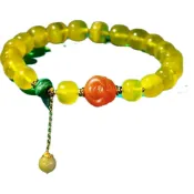 (店+)【巴黎精品】現貨+預購 蜜蠟手鍊翡翠手珠平安擋煞防小人轉運淨化招財開運-925純銀鍍金南紅彌勒佛女飾品p1ax5