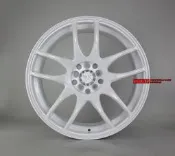 【台灣製造】類WORK CR 18吋輕量化五爪分岔前後配鋁圈樣式 5孔100/114.3 前8.5J 後9.5J 亮白