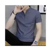 (店+)溫馨美鞋小舖  M~5XL 男生衣服 POLO衫  短袖 立領 衣服 潮衣 襯衫 男上衣 夏季 #短袖