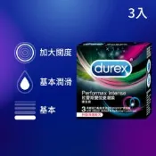 【Durex 杜蕾斯】雙悅愛潮裝衛生套/保險套2盒(共6入)