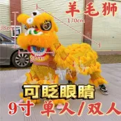 【桃園出貨】舞獅 醒獅 獅被 獅子頭 道具 兒童錶演錶演獅被演出裝扮道具民俗技藝 舞龍舞獅小獅子頭舞獅頭套裝塑料兒童舞獅
