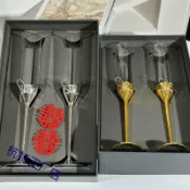 全球選品1館 生活百貨 王薇薇香檳杯VeraWang愛之結繩紅酒對杯高腳杯禮物禮盒
