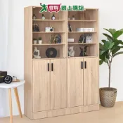 HOPMA 木框四門八層玻璃收納櫃 G-K116G【廠商直送 限單獨下單】台灣製造 開放式 書櫃 置物櫃 櫃子【愛買】