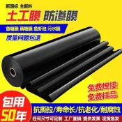 魚塘防滲膜hdpe土工防水布農用複合塑膠薄膜魚池專用黑色地膜加厚