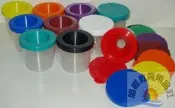 ※旭陽教育用品社※美術用品-防溢出-U.S.L遊思樂10色洗筆杯組/水彩容器~台灣製ST認證