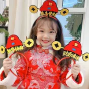 2026 新年春節髮飾 新年髮窟 過年髮箍  帽子 跨年 元寶 財神髮箍 恭喜發財髮箍 髮圈