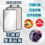 【公司貨】雙面砧板 砧板 不鏽鋼砧板 不鏽鋼雙面砧板 防霉砧板 304不鏽鋼 切菜板 切水果 沾板 菜板 生熟食砧板