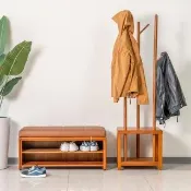 【Mahogany 瑪荷尼家具】免組裝 50X40X45 四季衣架50 MYR-C 全原木桃花心木  衣帽架 ART-C9B