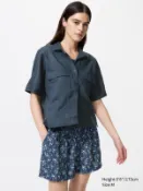 【UNIQLO】女裝 垂墜風短褲(印花) 482648