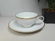 古瓷堂日本回流瓷器 日本Noritake黑標 則武鉆石浮雕描金咖啡杯套組 中古白瓷復古下午茶杯碟 端莊高雅 鑽石系列同款