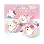 (店+)凱蒂貓 kitty 兒童碗 兒童餐具 美耐皿隔熱碗 兒童水杯 碗盤 杯子 菲菲遊樂園