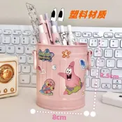 ✨優選好物✨可愛卡通海綿寶寶派大星筆筒筆桶收納桶學生宿舍桌面收納盒辦公室