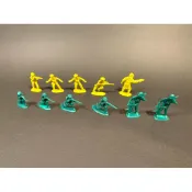 塑膠士兵 綠色小兵人 11隻合售