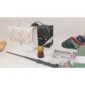 【貓毛草】白色新上市 哈利波特復古霍格華茲書包 英倫風活點地圖劍橋包  手提包 英倫斜背側背包 女大容量包包