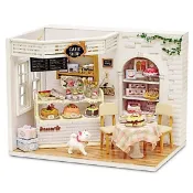【台灣現貨速發】 DIY小屋 蛋糕日記 含防塵罩 蛋糕店 袖珍屋材料包 交換禮物 模型屋 DIY手作