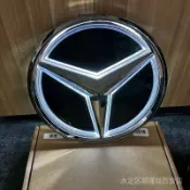 寓偉 賓士改裝發光燈標LED中網大標A B C E S GLK ML GLCGLE級鏡面車標