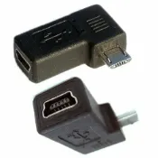 頂尖總務 fujiei Mini USB轉Micro USB公90度L型轉彎頭 mini USB 5pin母-micro B公
