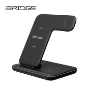 【HOTAI購】【iBRIDGE】15W極速三合一無線充電器(黑) [北都]