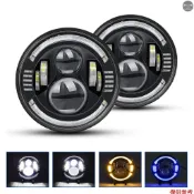 MAZDA WRANGLER JEEP 2 件裝 7 英寸汽車摩托車 LED 大燈,帶 DRL/轉向信號/近光燈/遠光燈