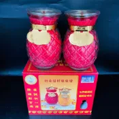【樂興佛具】一號八國祈安招財旺旺燈 / K212 / 鳳梨酥油蠟燭 / 鳳梨蠟燭