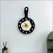 (店+)鐵鍋煎蛋荷包蛋掛鐘 創意個性卡通時鐘 靜音時尚鐘表 現代簡約時鐘