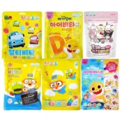 現貨 三麗鷗 pinkfong 鯊魚寶寶&Tayo&Pororo 兒童維他命C+鋅片 水蜜桃味 APPLES 韓國代購