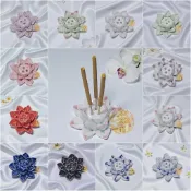 【現貨】 三孔陶瓷線香座 塔香 薰香 泰國佛牌 佛牌供奉 四面佛 必打佛 藥師佛 招財女神 象神 拉胡 鬼王 古曼 開運
