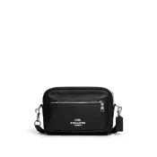 COACH Elise 25 LOGO拉鍊經典老花 拼牛皮革相機斜跨包 斜背包CJ509/CJ510(新品)【 菲尼斯 國際精品 ★初秋極享】