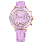 大高雄鐘錶城 Swarovski 施華洛世奇 Octea Chrono 奢華時尚計時腕表 5690804/ 紫色款 /42.6 mm x 37mm｜樂天領券現折★全館特惠中★指定刷卡回饋10%