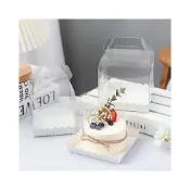 (店+)【OPERA】手提透明蛋糕盒 厚款 透明 包裝盒 塑膠盒  透明盒 禮物盒 餅乾盒 點心 包裝 小蛋糕 盒子 外帶盒 烘焙 批發 