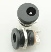 (CON802) 帶螺帽DC-022 DC頭 內徑5.5mm 裡針2.1mm DC電源插座 5.5-2.1mm