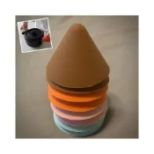 (店+)CHENset K040 一組2入 童趣 彩色 矽膠  三角錐 隔熱夾 防燙夾 交通錐 隔熱墊 防燙 手套 防燙帽