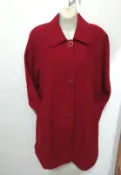 二手　紅色呢料長袖大衣　【服飾專區】☆流星百寶屋☆