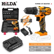 【松果購物】【HILDA】希爾達電動工具 21V 充電式 鋰電電鑽/起子機   單電池  家用配備 非震動 套裝組 HL21-1H