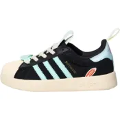 (店+)【adidas 愛迪達】KZ7319 adidas originalsADIFOM SUPERSTAR 360 C 舒適百搭 低幫 兒童板鞋 黑藍色 兒童款