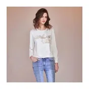 【Le Polka】珍珠鉚釘刺繡衛衣-女
