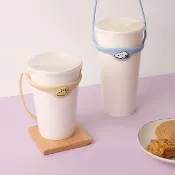 Peanuts史努比矽膠飲料杯套-Snoopy 糊塗塔克 飲料袋 飲料提袋
