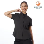 【Hilltop山頂鳥】短袖襯衫 女款 黑｜PS06XF65ECA0