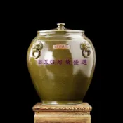 景德鎮陶瓷家用大米缸獅子米桶茶葉末缸復古水缸密封50100斤200斤