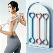 【Flix】8字開肩美背阻力帶拉力帶 矽膠拉力繩 瑜伽健身拉力器 美肩拉伸帶 擴胸帶 彈力帶 伸展帶