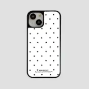 極簡主義黑色 Polka Dot MagSafe 手機殼 iPhone 簡約美學保護套適用於 iPhone 18 Pro