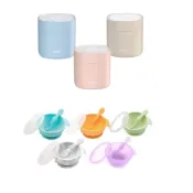 (店+)【Vogito 好日照】 彌月禮盒 好日照(Qube)LED 紫外線 殺菌盒+BUMKINS矽膠餐碗組 (奶嘴/海綿/牙套/假牙殺菌都OK！)