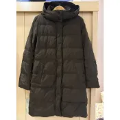 日本購入帶回 Uniqlo 優衣庫 蓬鬆款連帽中長款羽絨外套（女）S號