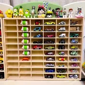 1:64汽車收納櫃 合金小車模型 收納架 展示櫃 牆玩具 tomica多美卡 風火輪置物盒