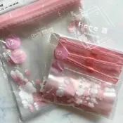 ♖ DAISO 大創 韓國空運 櫻花 夾鏈袋 收納袋 口罩 收納 束口袋