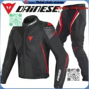 臺貨  機車夏季防摔衣（送護具）Dainese賽車服 網眼 透氣 不悶熱 耐磨 騎士騎行服 防摔衣服 機車
